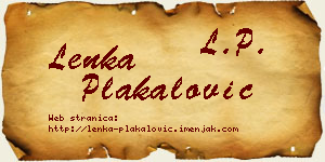 Lenka Plakalović vizit kartica